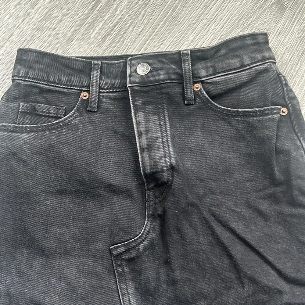 Old Navy Midi Black Denim Skirt